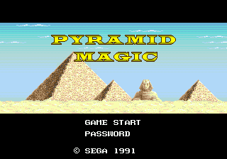 [SegaNet] Pyramid Magic (Japan) Title Screen